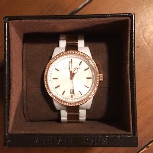 White and Gold Michael Kors Watch